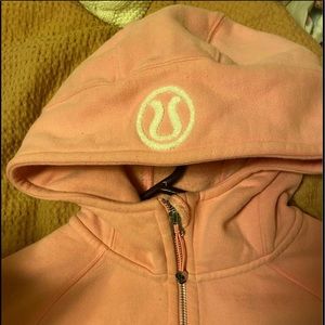 Pink Lululemon scooba hoodie zip up